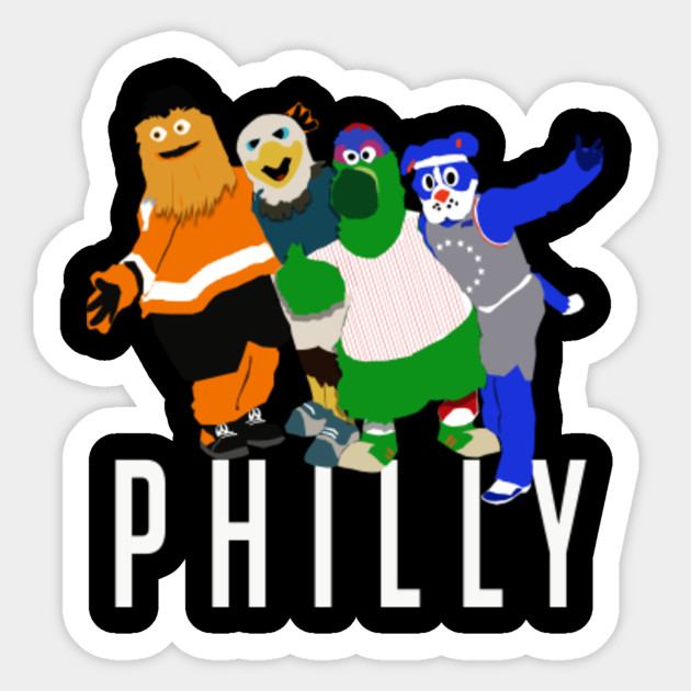 Philly Mascots Eagles Sticker TeePublic
